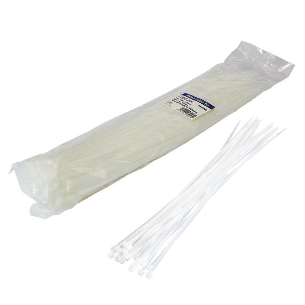 LogiLink Kabelbinder (Set) 100 Stück, transparent, 400 x 4,4 mm
