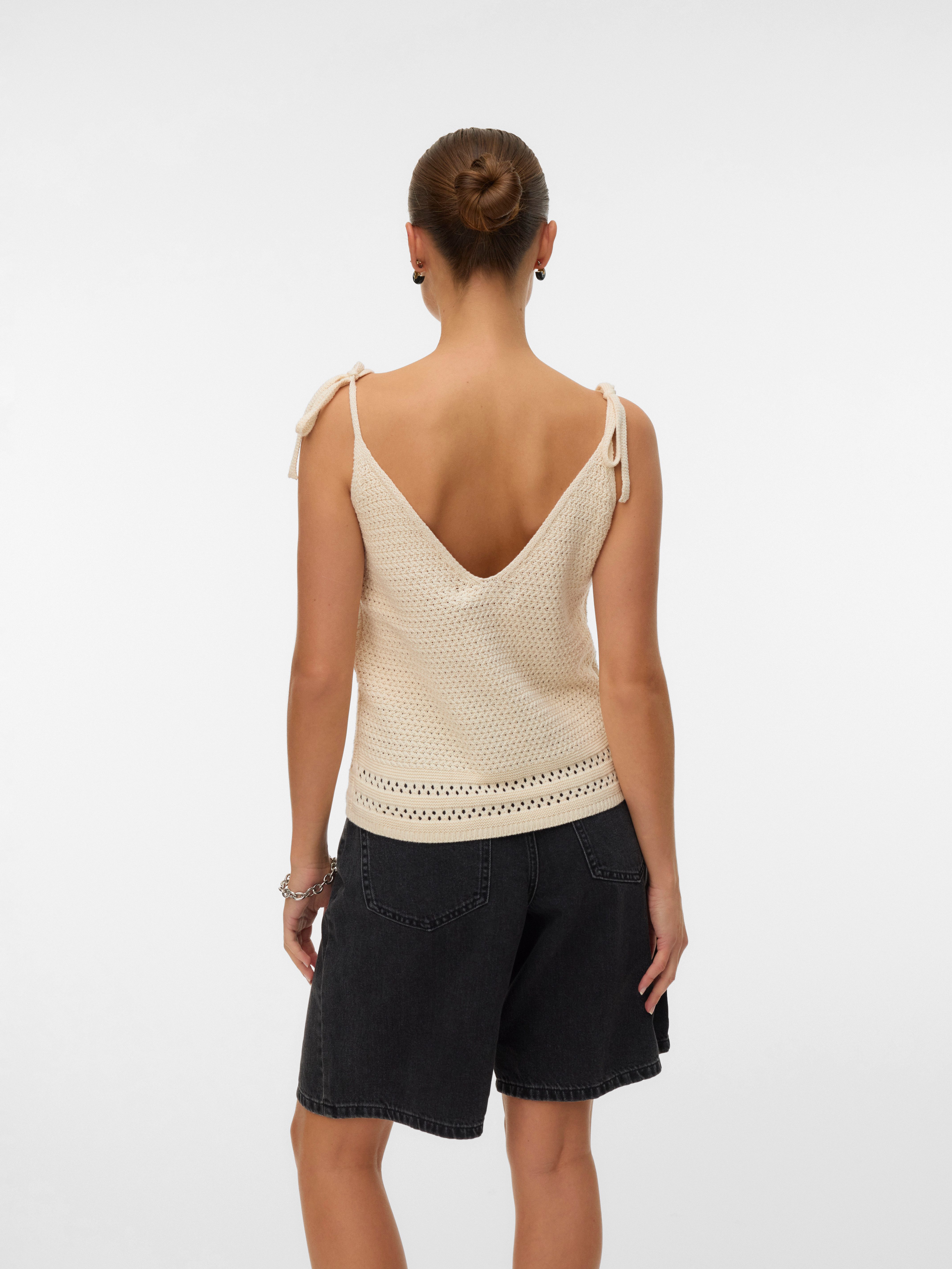 Vero Moda Stricktop VMSALTY SANDS SL TOP SE Baumwolle