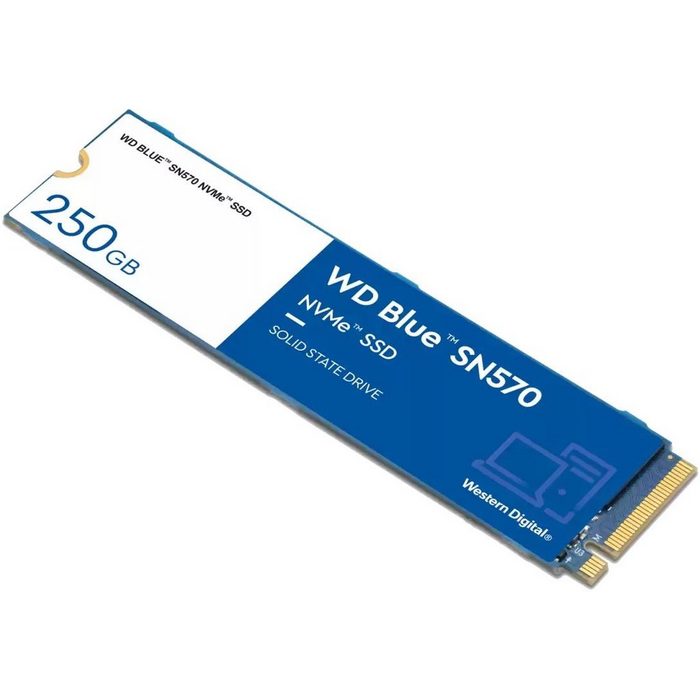 Western Digital WD Blue SN570 interne SSD (250 GB) 3300 MB/S Lesegeschwindigkeit 1200 MB/S Schreibgeschwindigkeit
