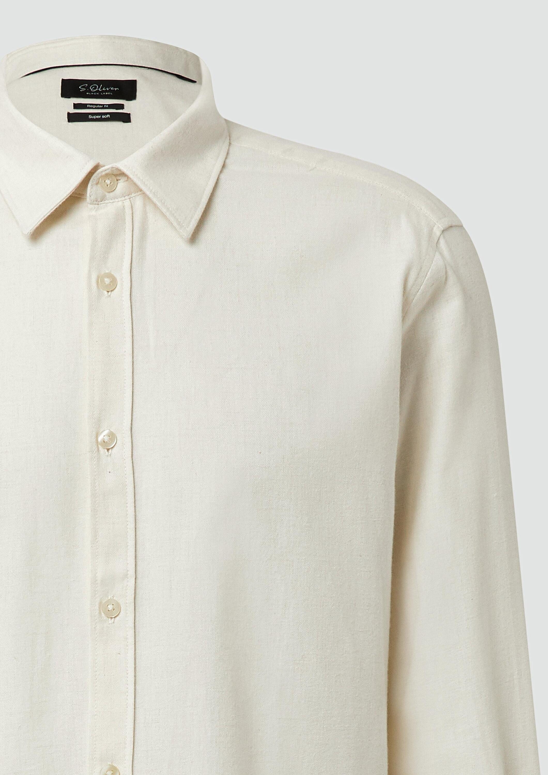 s.Oliver Langarmhemd Hemd Regular Fit: Hemd aus feinem Baumwollflanell