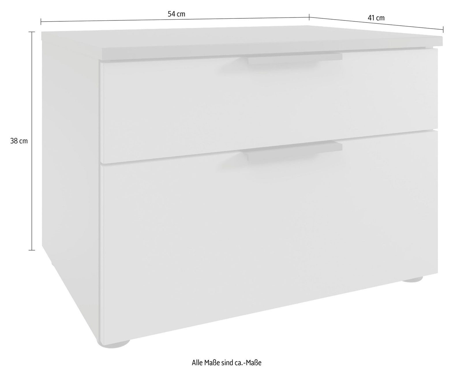 Wimex Nachtkonsole Oxford (mit 2 Schubladen, 1 St., moderne Optik, mit Schubladen), 54x41x38cm mit Schubladen graphit
