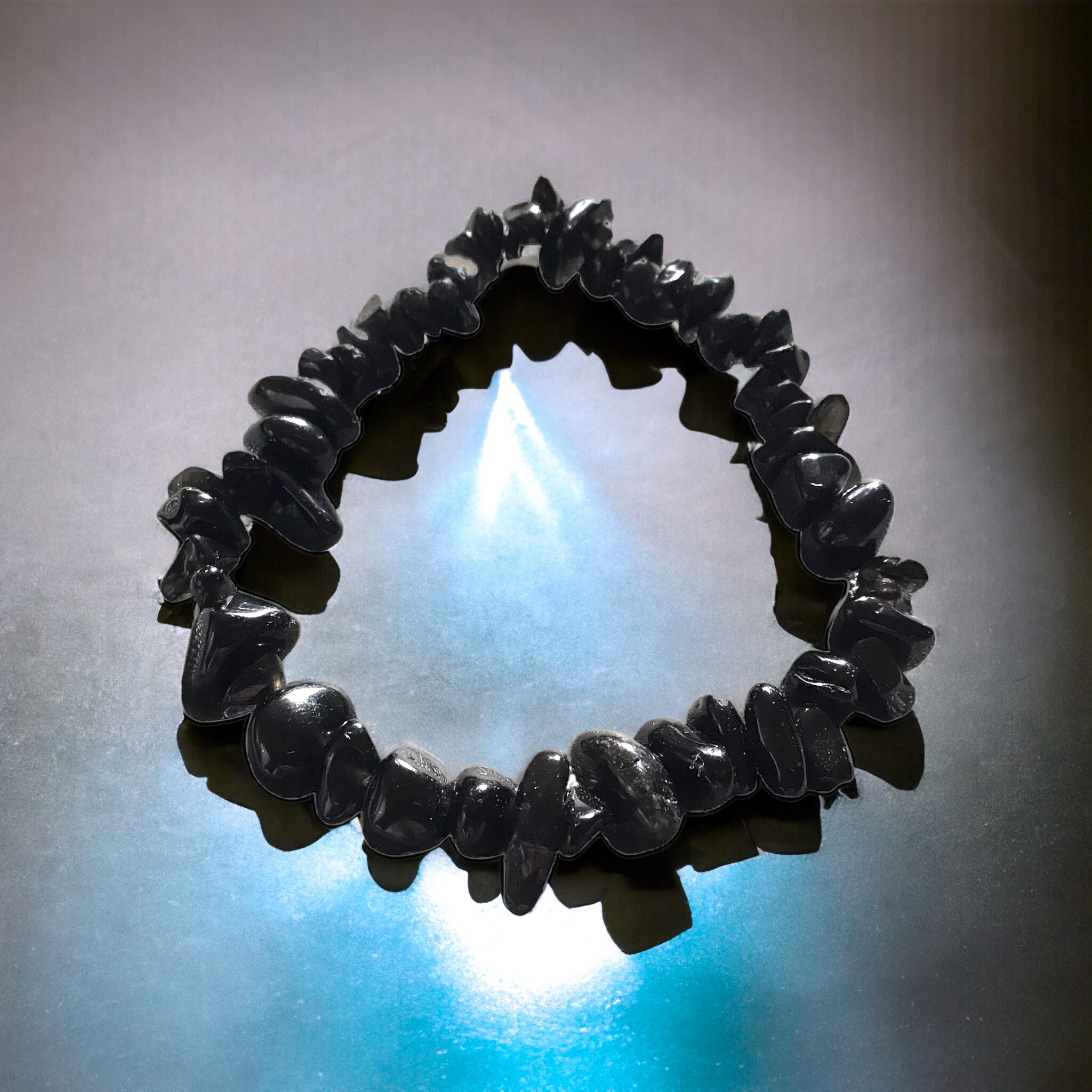 Steinfixx® Armband Turmalin (Schörl) Splitterarmband - Brasilien - starker Schutzstein (Heilstein, 1-tlg., 18 cm Umfang), 100 % echt, Handarbeit