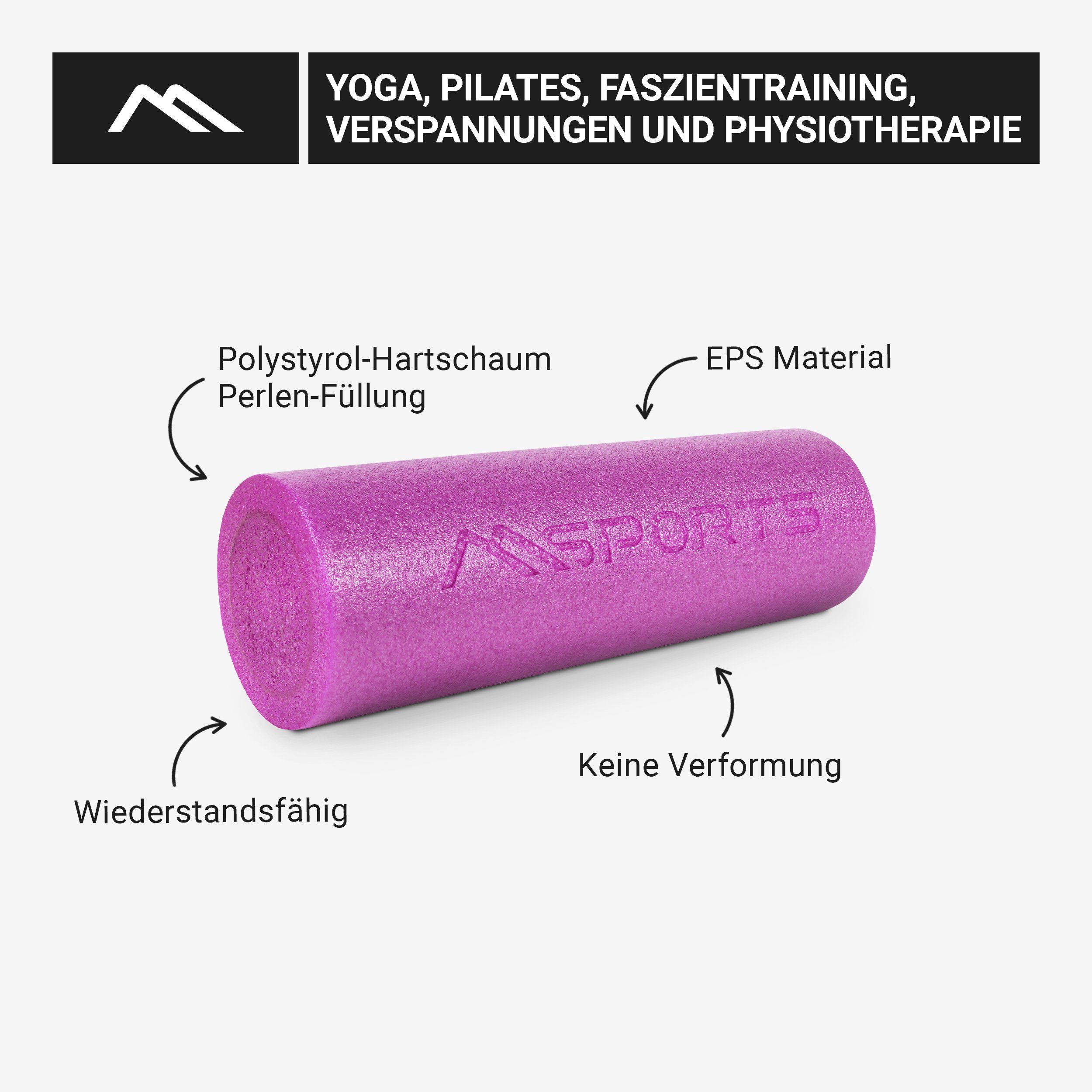 MSports® Pilatesrolle Yoga Rolle Pilates Rolle