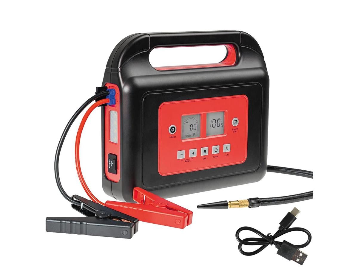 WALTER WWS-SKP12-C01 Starthilfegerät, mit Kompressor WWS-SKP12-C01, 800A Starthilfeleistung