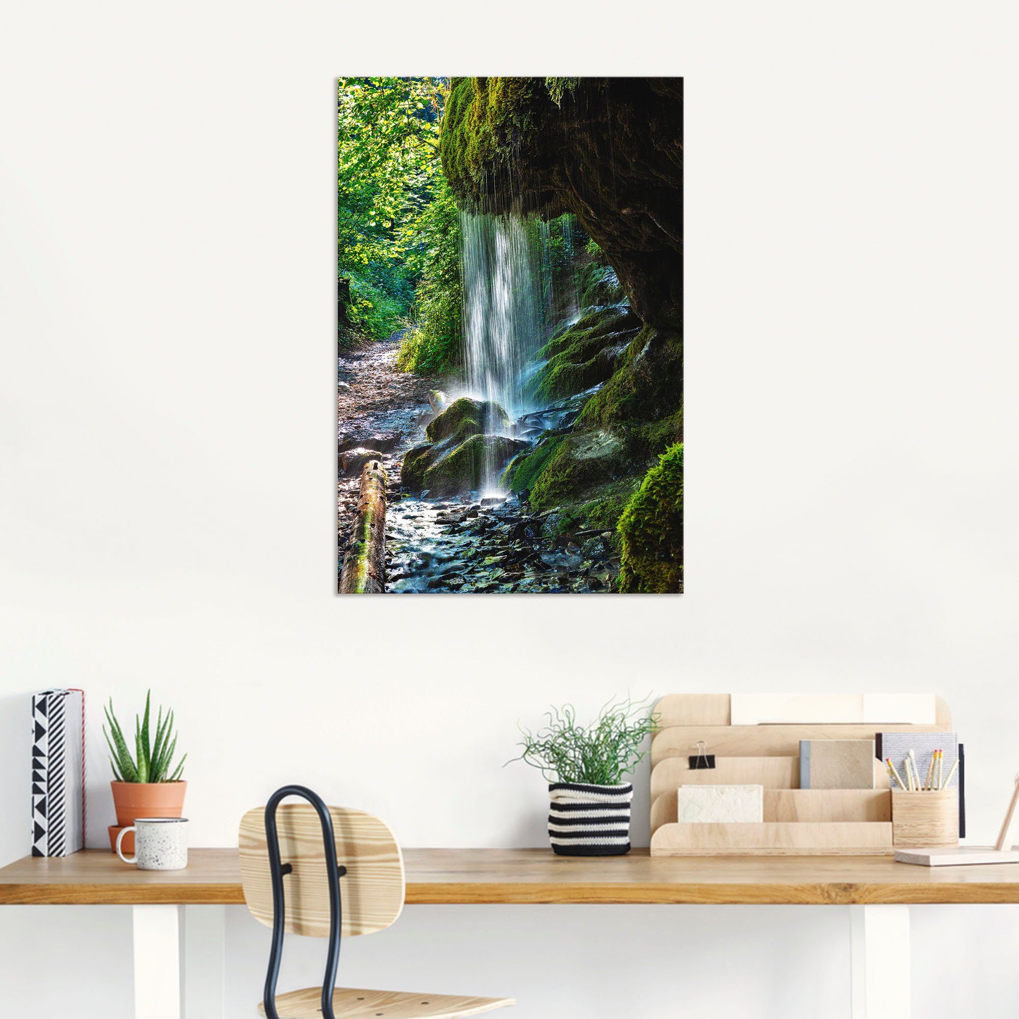 Artland Wandbild »Moosbedeckter Wasserfall«, Wasserfallbilder (1 Stück), in vielen Größen & Produktarten - Alubild / Outdoorbild für den Außenbereich, Leinwandbild, Poster, Wandaufkleber / Wandtattoo auch für Badezimmer geeignet-kaufen