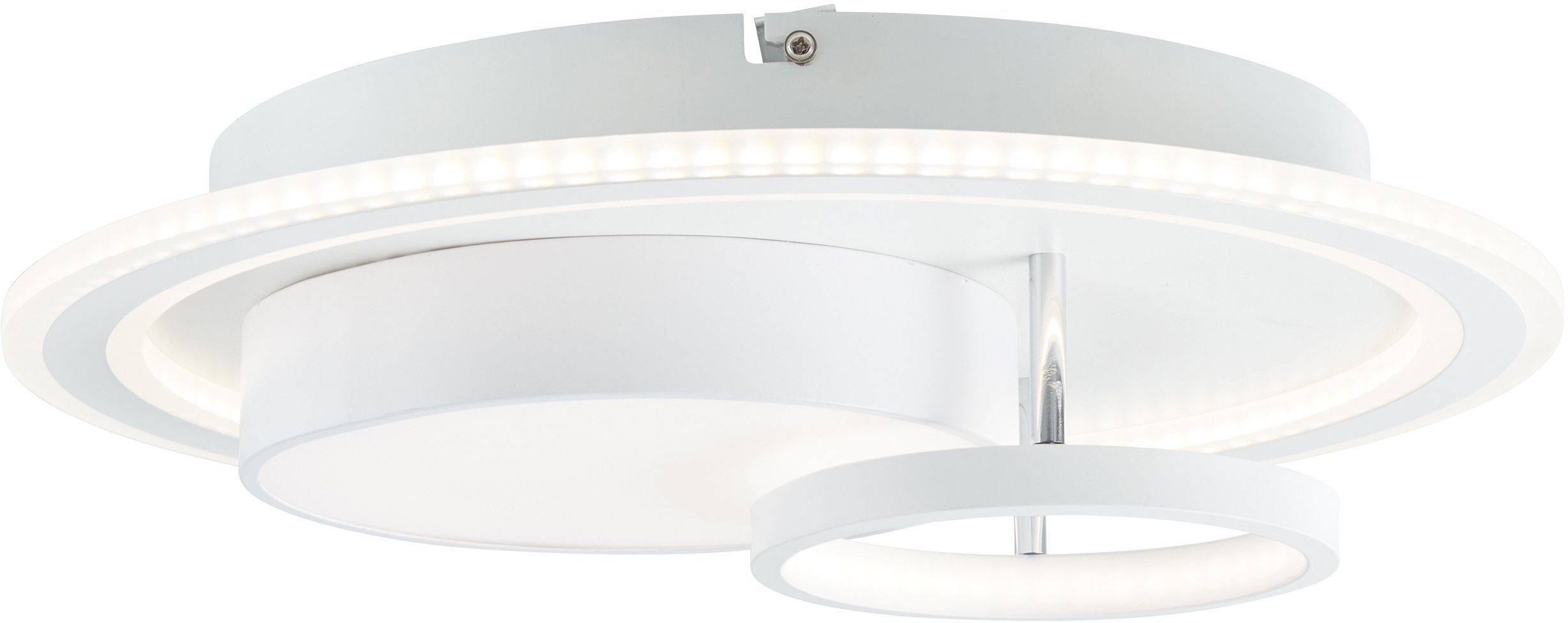 Brilliant Deckenleuchte Sigune, 3000K, Lampe, Sigune LED Deckenleuchte  40x40cm weiß/schwarz, 1x LED integrier