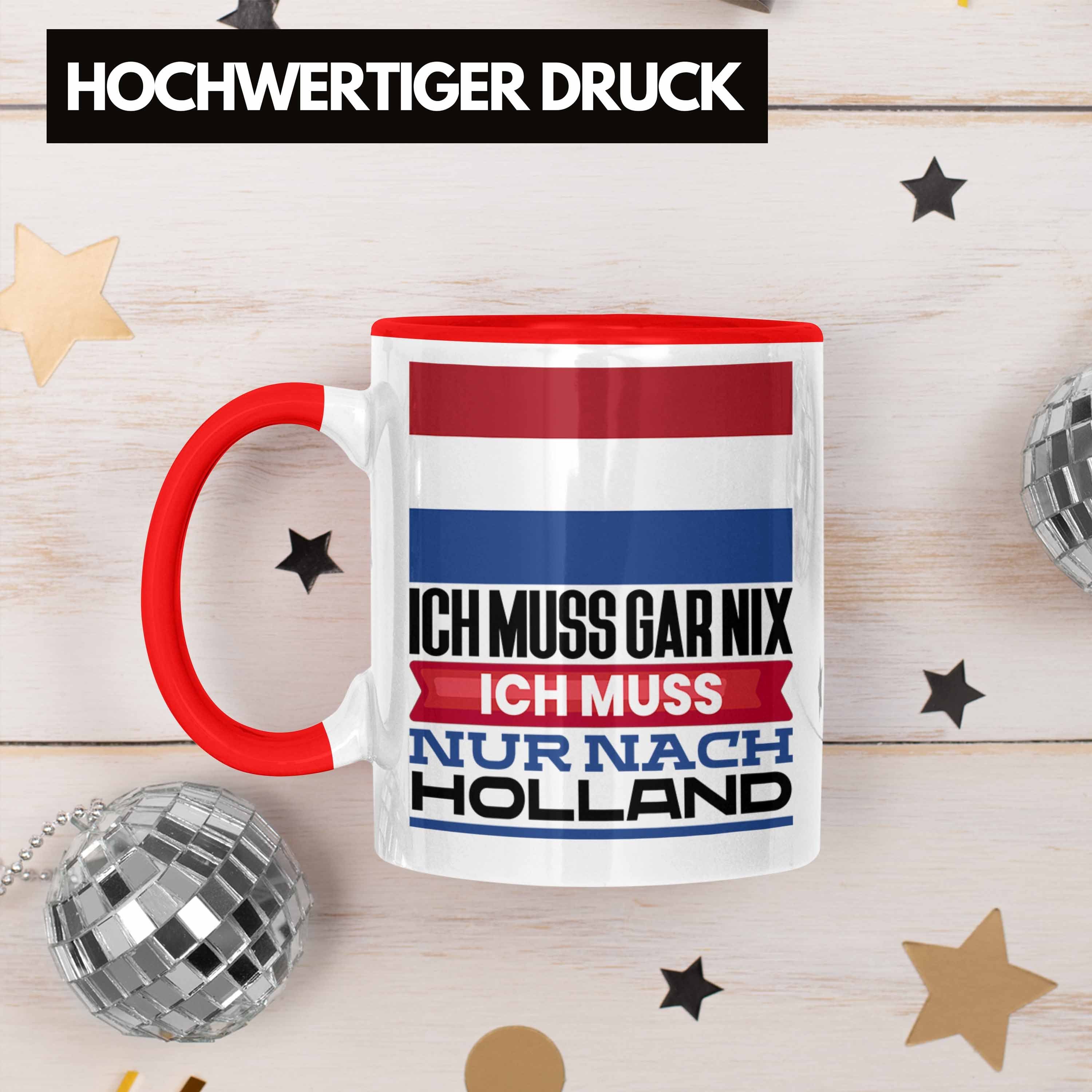 Trendation Tasse Holland Tasse Urlaub Ic Geschenkidee Geschenk für Rot Geburtstag Holländer