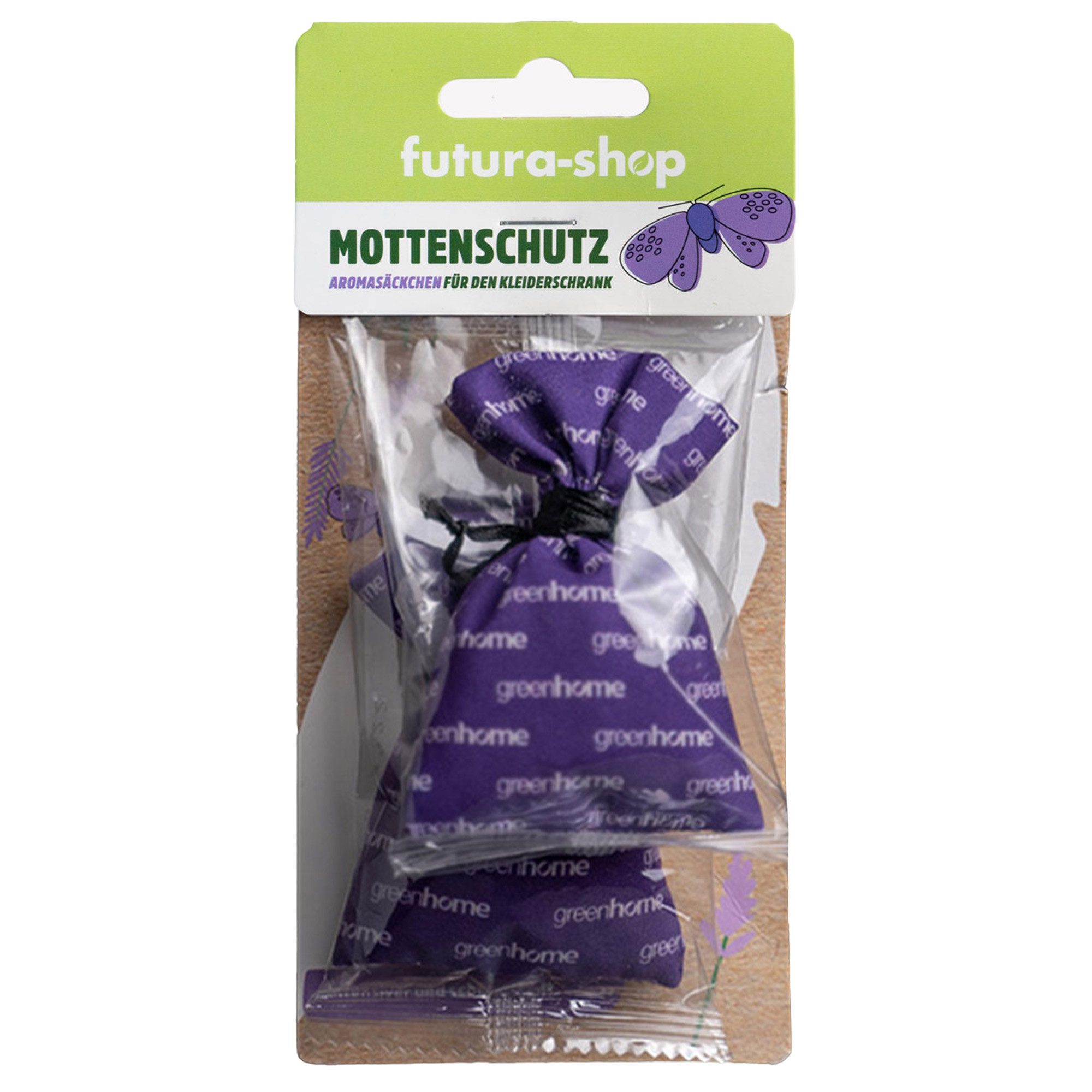 Futura-Shop Insektenfalle 2x Mottensäckchen - mit Lavendel für Kleidermotten Lavendelsäckchen, Mottenschutz