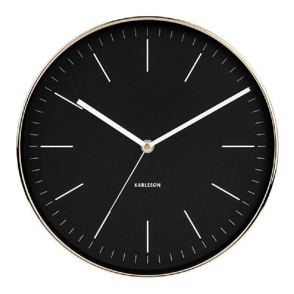 Karlsson Uhr Wanduhr Minimal Black-Gold