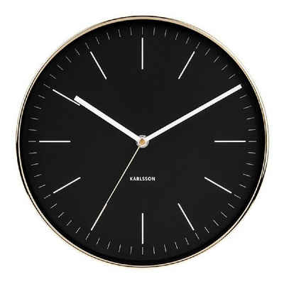 Karlsson Uhr Wanduhr Minimal Black-Gold