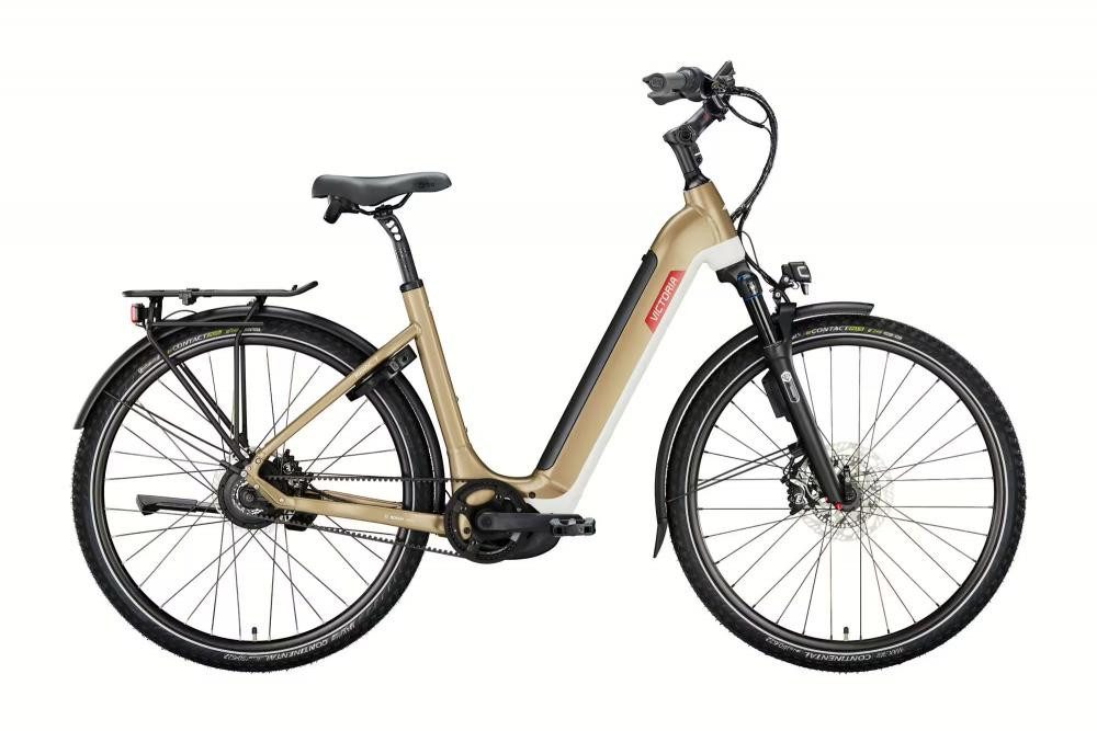 E-Bike VICTORIA Elektro-Trekkingrad "MANOC 7" (1), Wave, 28", cedar grey, EN
