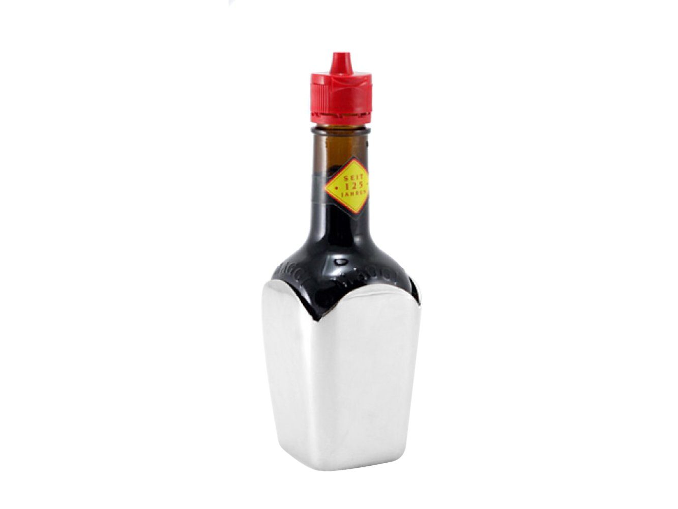 Brillibrum Auffangbehälter »Mini Maggi Flasche 125ml mit Ständer Maggi Würze Halter versilbert
