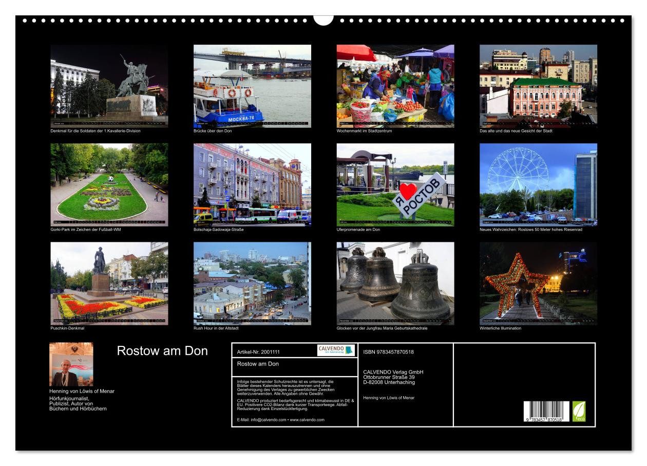 Thumbnail - CALVENDO Wandkalender Rostow am Don (Wandkalender 2026 DIN A2 quer), CALVENDO Monatskalender