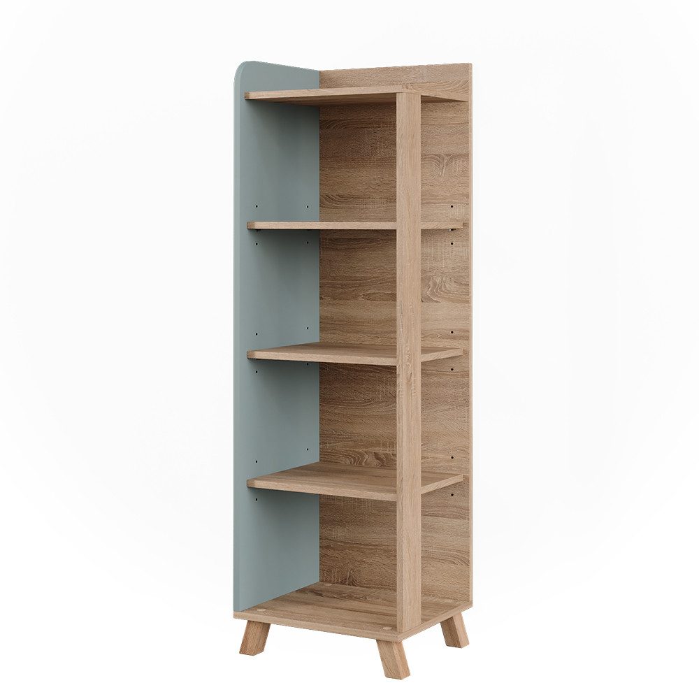 Vicco Midischrank Karen, Sonoma/Blau, 40 x 128 cm mit 4 Fächern (1-St)