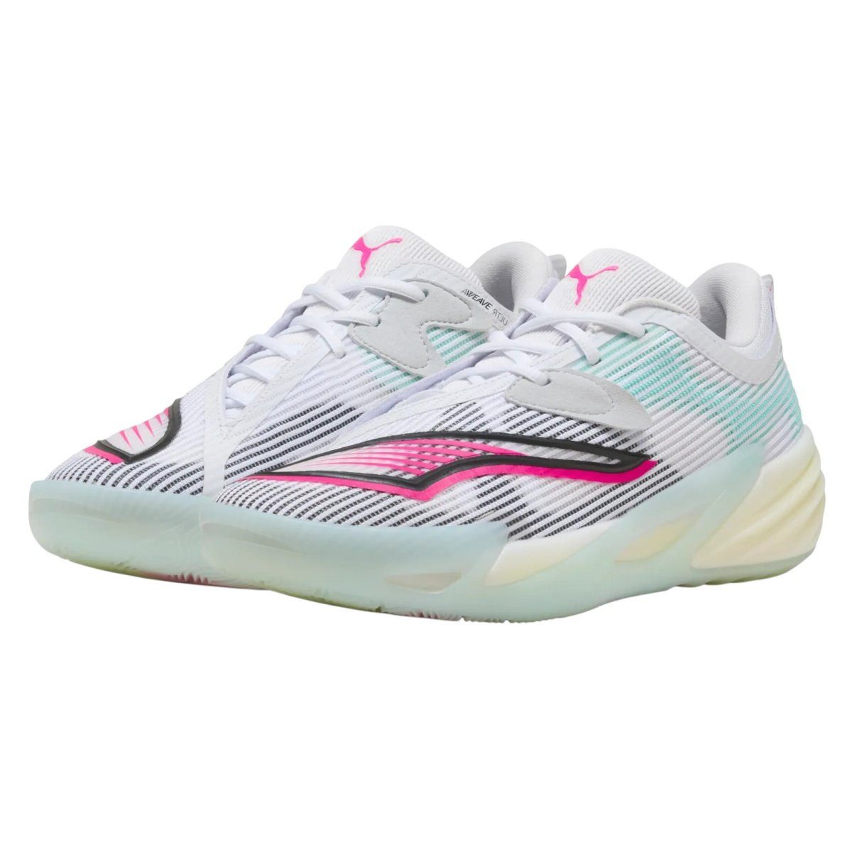 PUMA Hallen-Indoorschuhe All-Pro Nitro™ 2 (Basketball) 2025 weiss/bunt Badmintonschuh