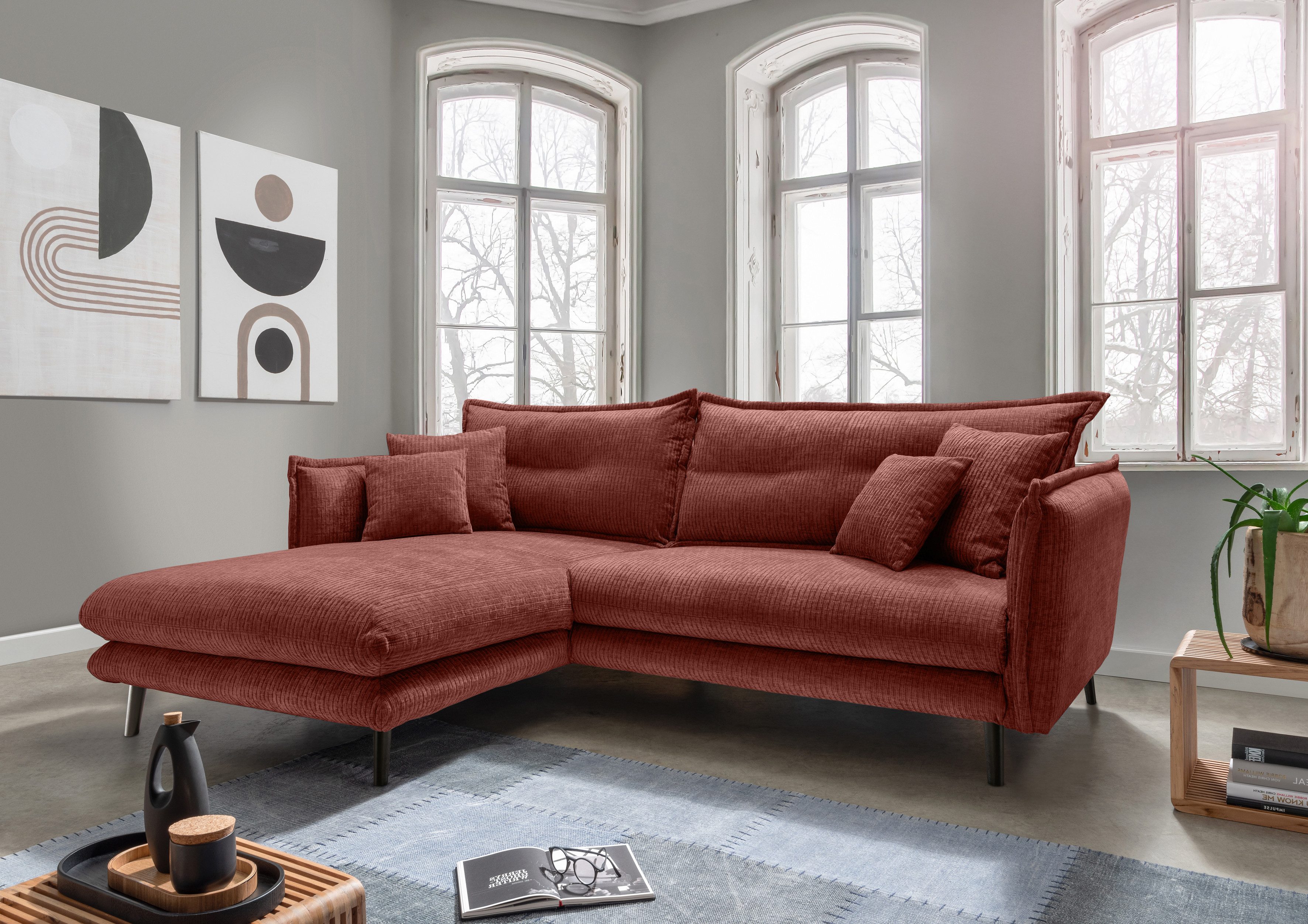 INOSIGN Ecksofa Lazio modernes Design, bequem, günstig online kaufen