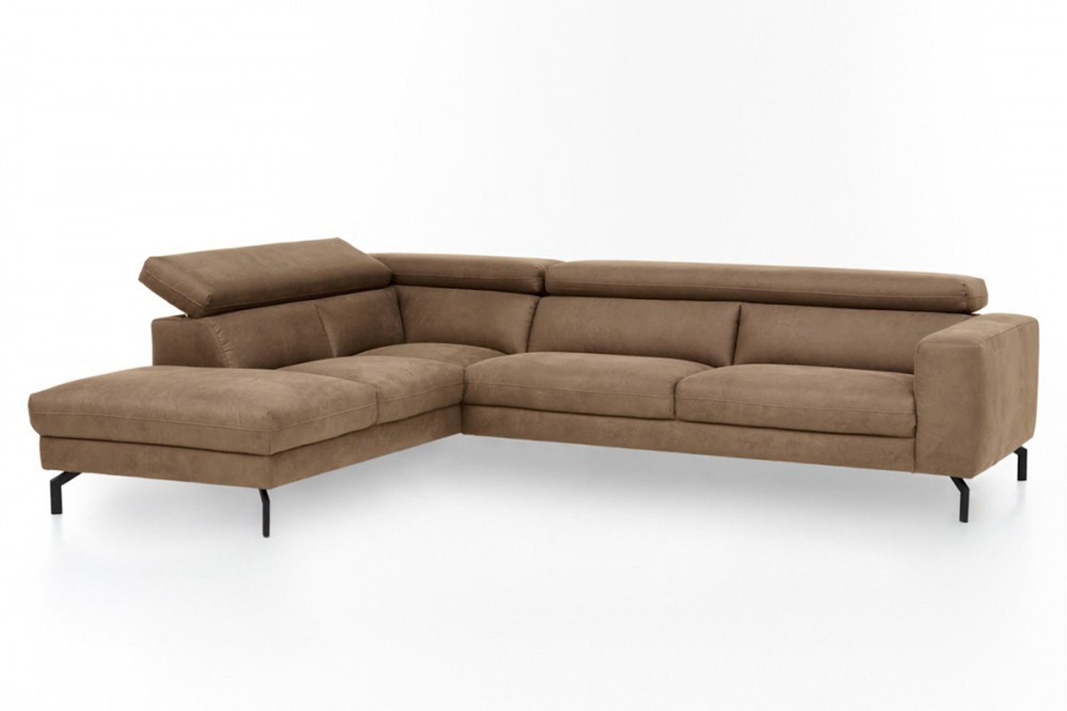 links Sofa versch. KAWOLA rechts, CALINA, Ecksofa braun Recamiere Microfaser, od. Farben