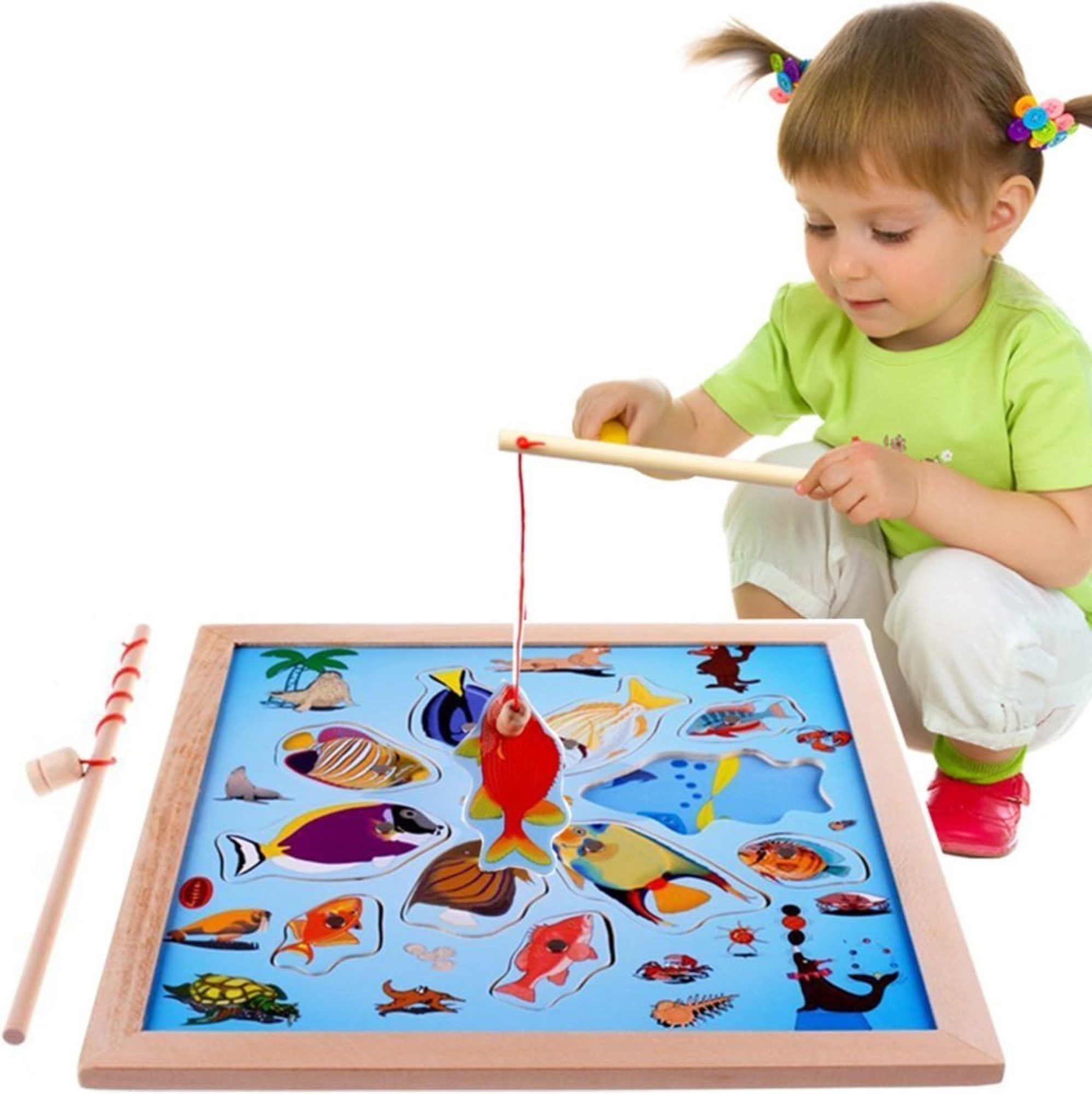 Puzzle Magnetisches Holzpuzzles Angeln: Spaß für günstig online kaufen