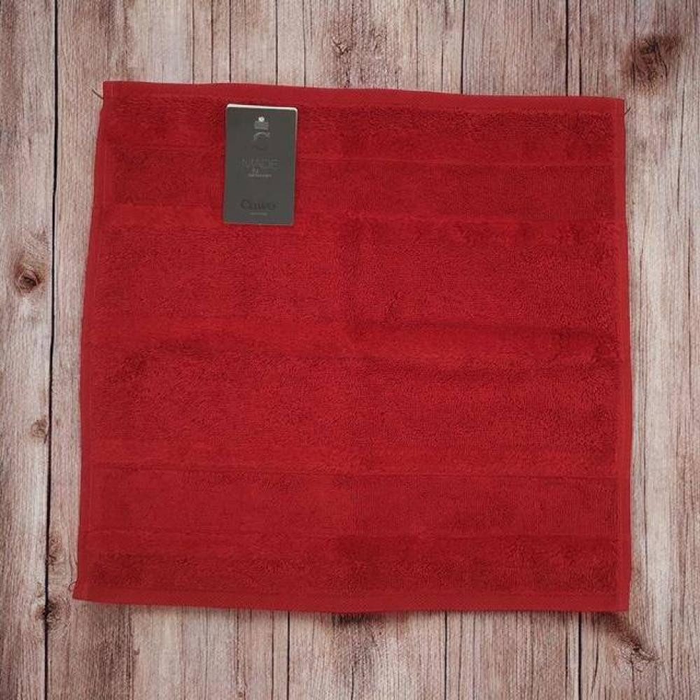 Cawö Seiftuch Noblesse2 Uni 1002 in Rot von Cawö, Velour