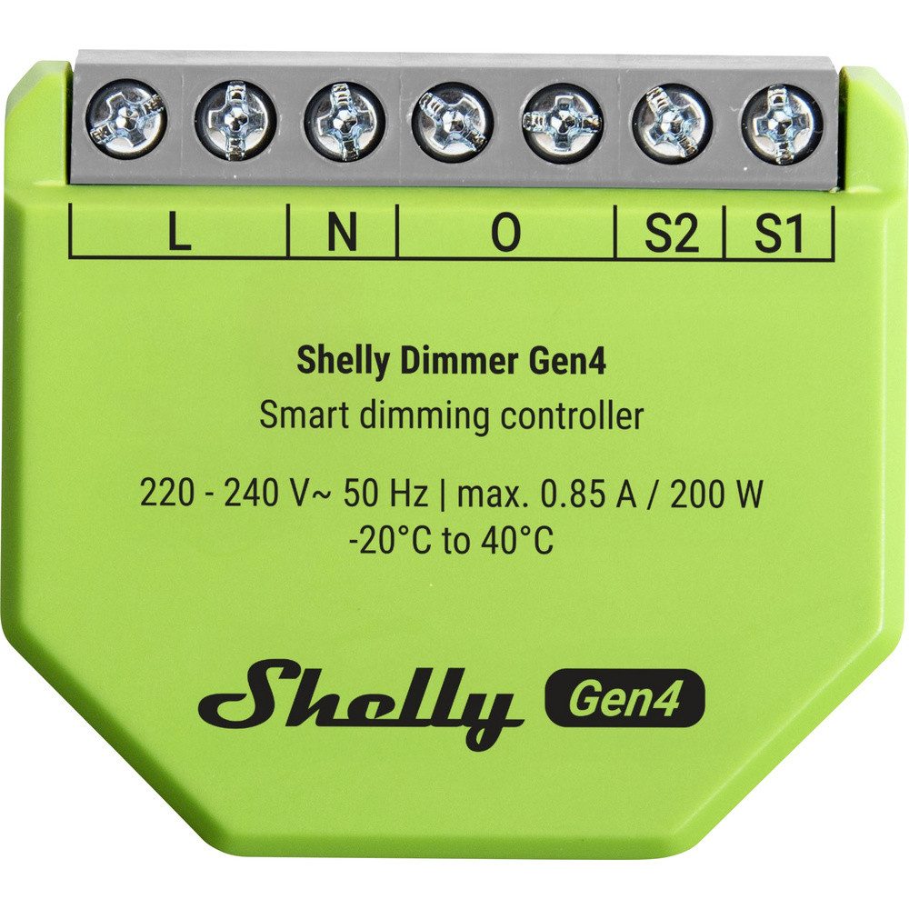 Shelly Shelly Dimmer Gen4 Shelly Dimmer Wi-Fi, Bluetooth, ZigBee Smart-Home-Zubehör von Shelly