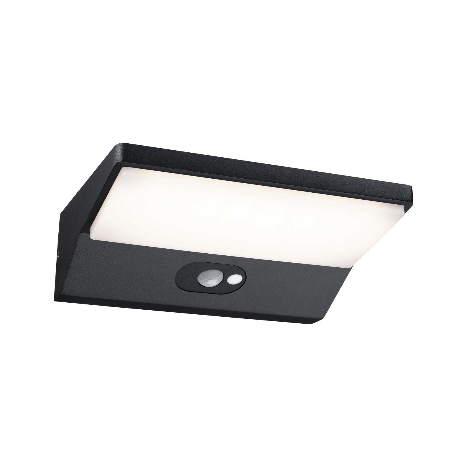 Paulmann LED Außen-Wandleuchte Ronea IP44180x150mm 3000K 7,4W 400lm 230V Dunkelgrau Aluminium, LED fest integriert, Warmweiß, Bewegungsmelder
