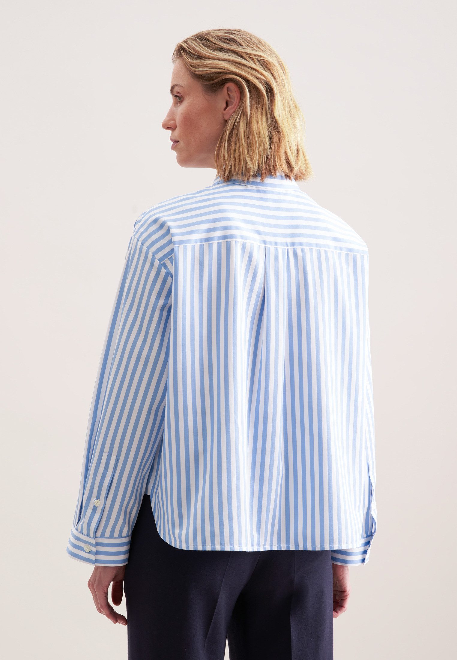 seidensticker Klassische Bluse 1/1 Kragen Gestreift günstig online kaufen