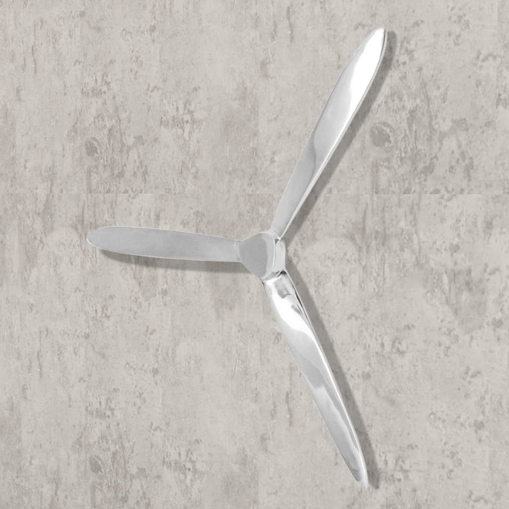 Dekoobjekt vidaXL 70cm Propeller Silbern Aluminium Wanddekoration