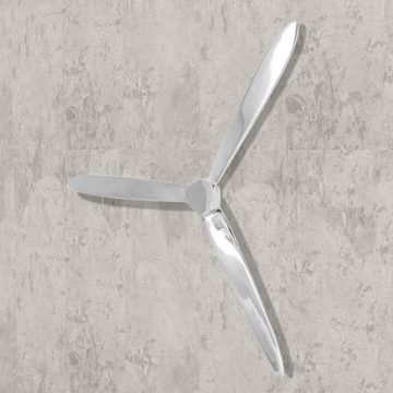 vidaXL Dekoobjekt Wanddekoration Propeller Silbern 70cm Aluminium