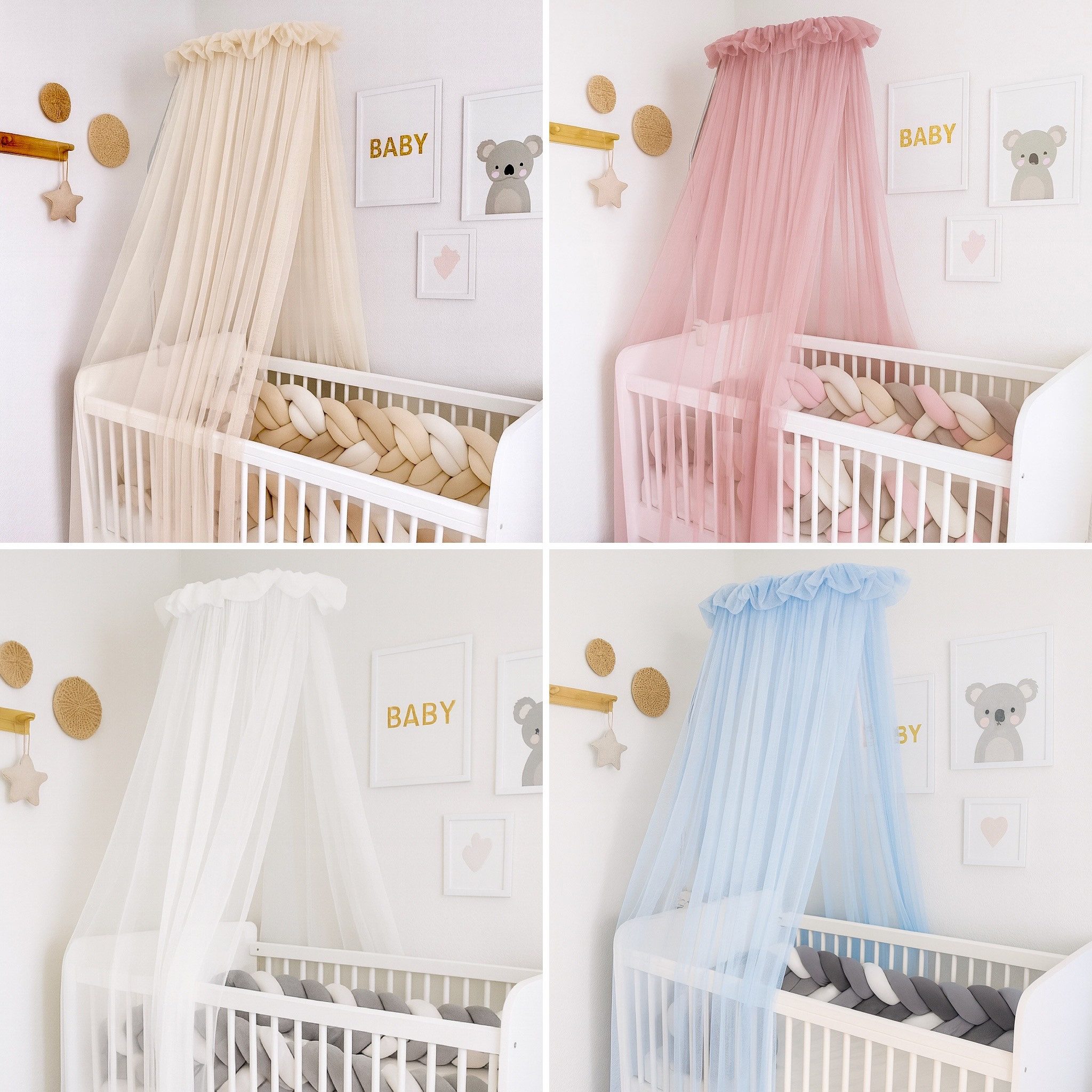 Baby Fancyroom Betthimmel Baby Fancyroom Betthimmel für Babybett Gitterbett 300x180cm Tüll, Handgefertigt, aus feinem Premium Tüll