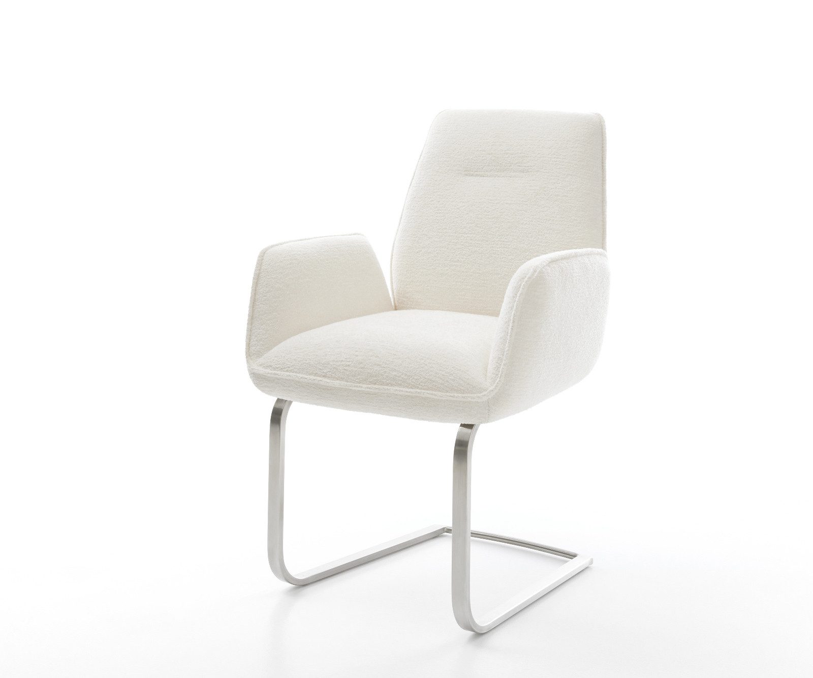 DELIFE Polsterstuhl Zoa-Flex, Freischwinger flach Edelstahl günstig online kaufen