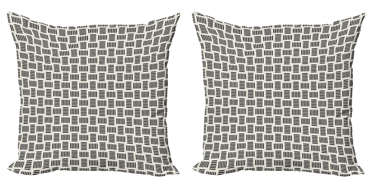 Kissenbezüge Modern Accent Doppelseitiger Digitaldruck, Abakuhaus (2 Stück), Abstrakt Moderne Bold Linien