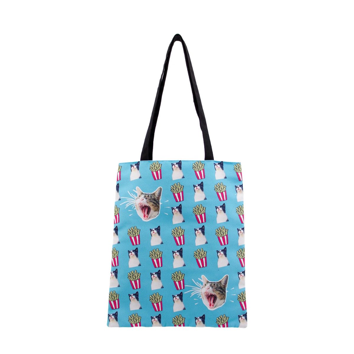 Tragetasche - Angry Cat Shopping Bag mehrfarbig mit Schultergriffen 33 x 40 cm