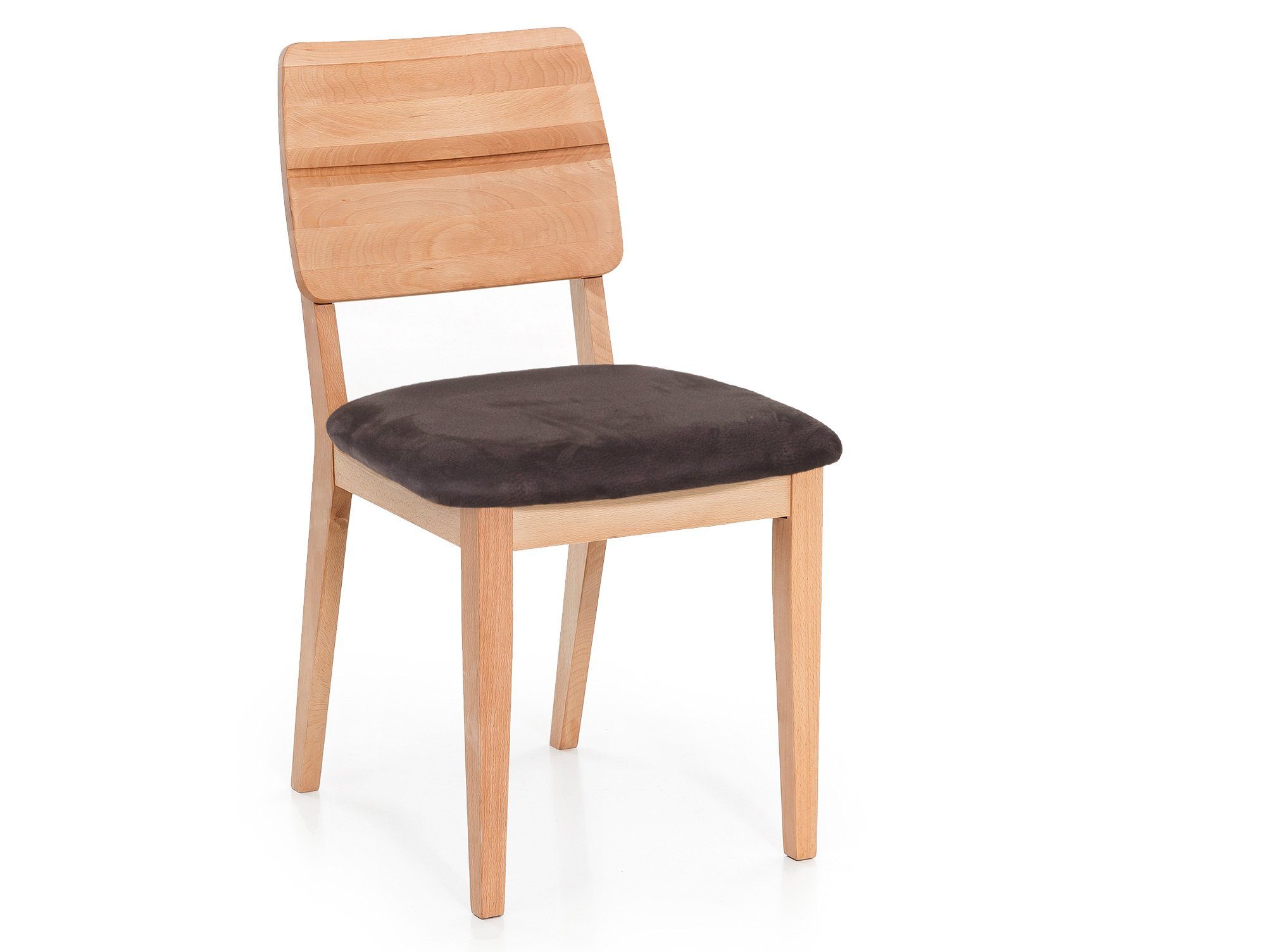 Moebel-Eins Esszimmerstuhl, NETRON Esstischstuhl, Material Massivholz/Bezug Kunstleder