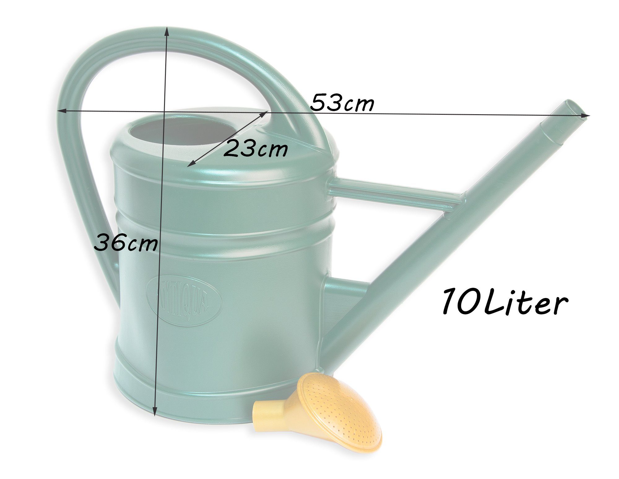 Geli Gießkanne Gießkanne 10l Gärtner 10 Liter Kanne inkl. Brausem