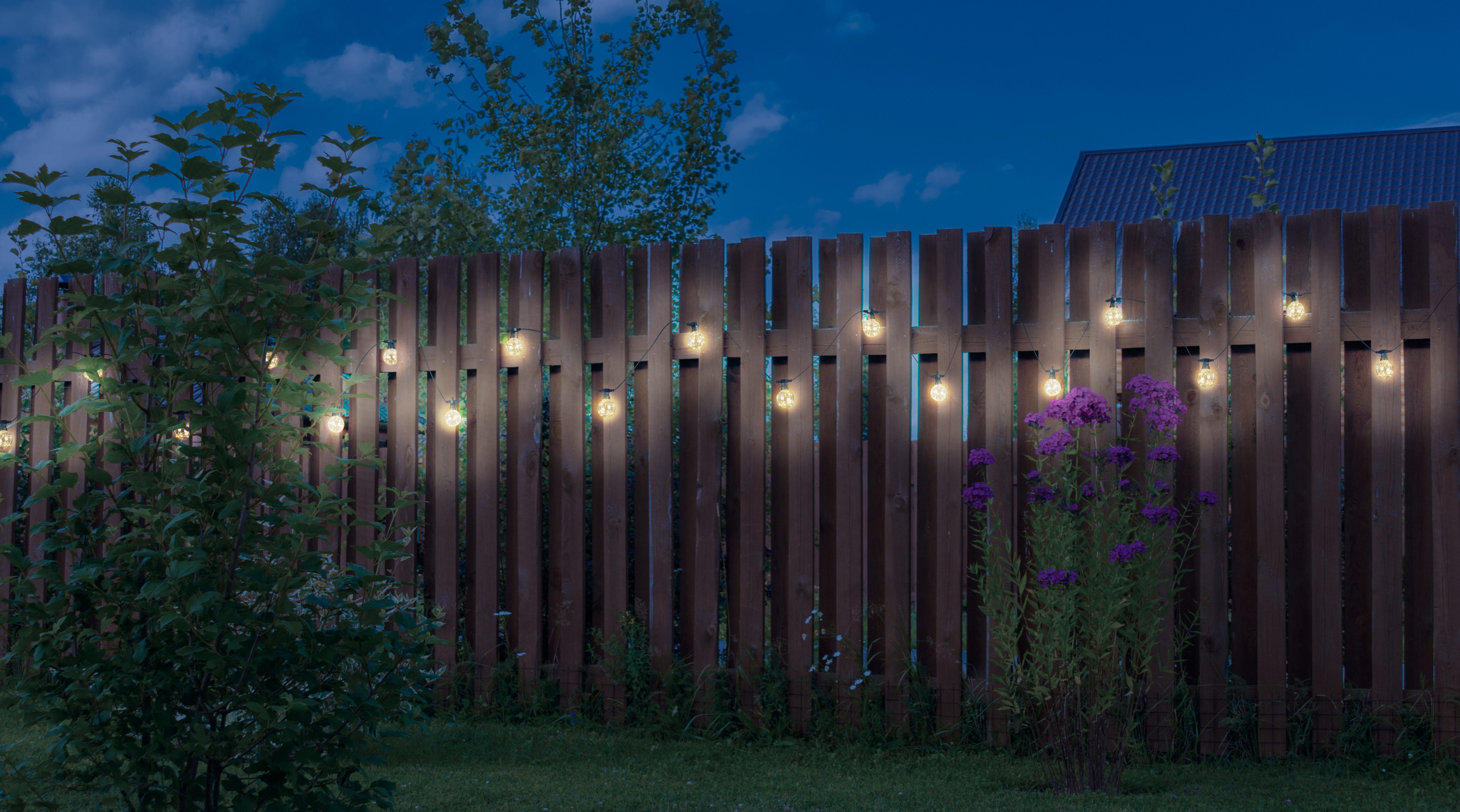 GLOBO LIGHTING LED-Lichterkette ALMAGA, Kette/10 Leuchtmittel/2700K/schwarz günstig online kaufen