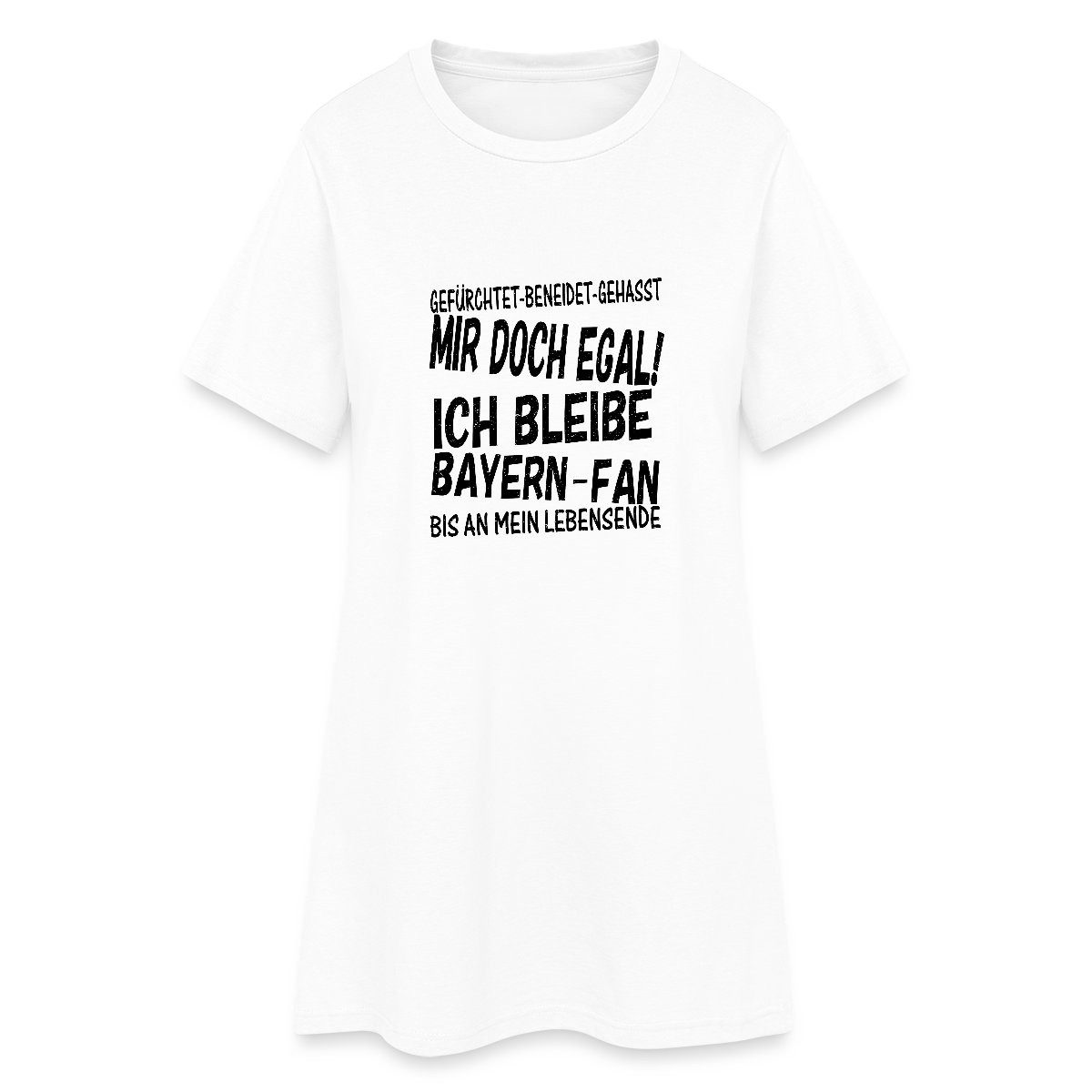 Spreadshirt T-Shirt Mir Doch Egal Bayern Fan Design Schwarz Damen Shirtkleid (1-tlg)