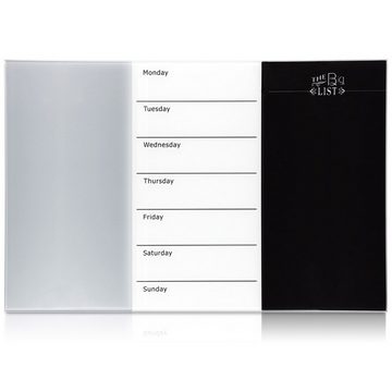 Navaris Magnettafel Glas-Whiteboard Wochenplaner magnetisch - 60x40cm inkl. Magnete, (1-tlg)