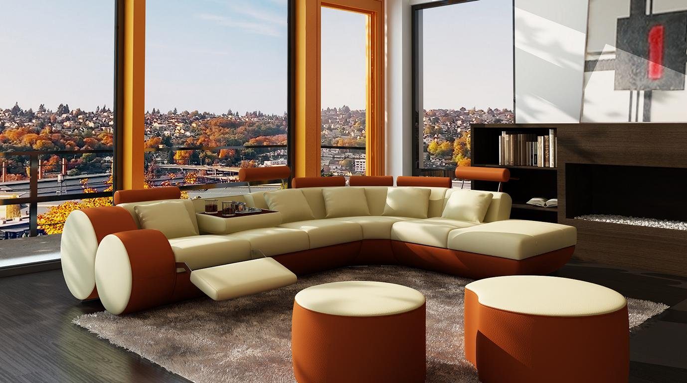 JVmoebel Ecksofa »XXL Multifunktions Ledercouch Couch Big Sofa Polster  Ecksofa Moderne Sofas LForm« online kaufen | OTTO