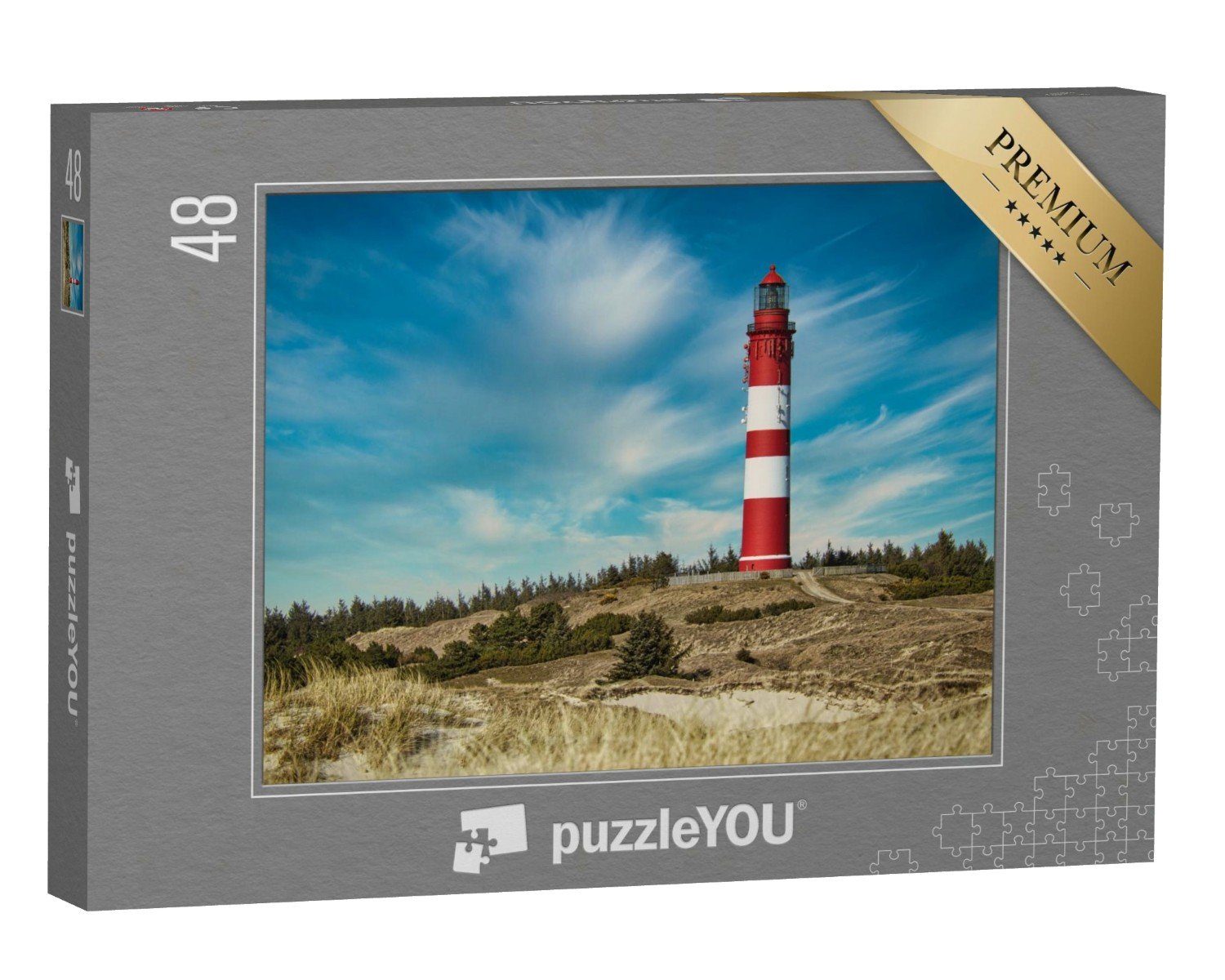 puzzleYOU-Kollektionen Leuchtturm, 48 Puzzleteile, Amrumer Der Puzzle Amrum puzzleYOU