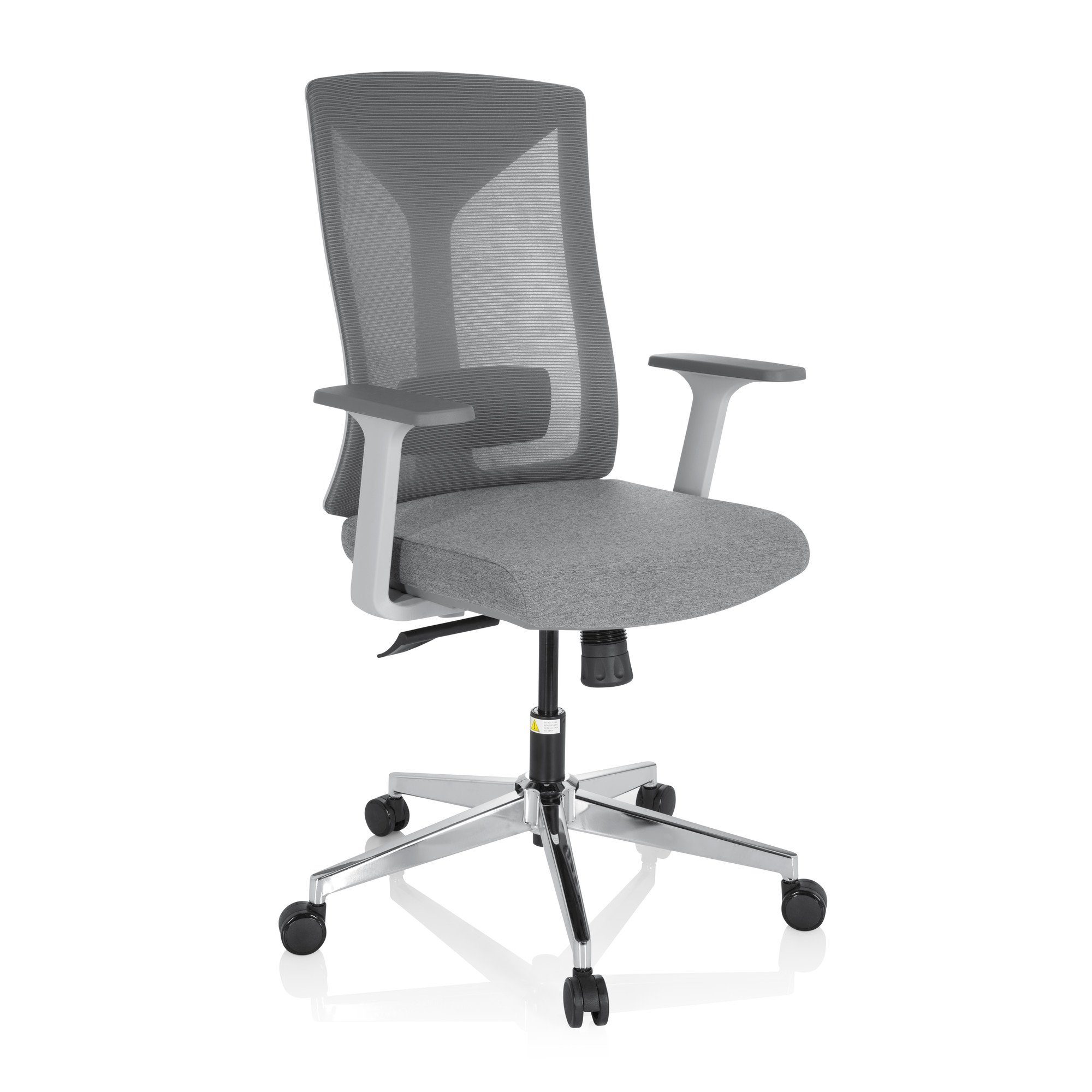 Grau (1 hjh St), HALIFAX Bürostuhl OFFICE Stoff/Netzstoff Profi Drehstuhl Schreibtischstuhl ergonomisch