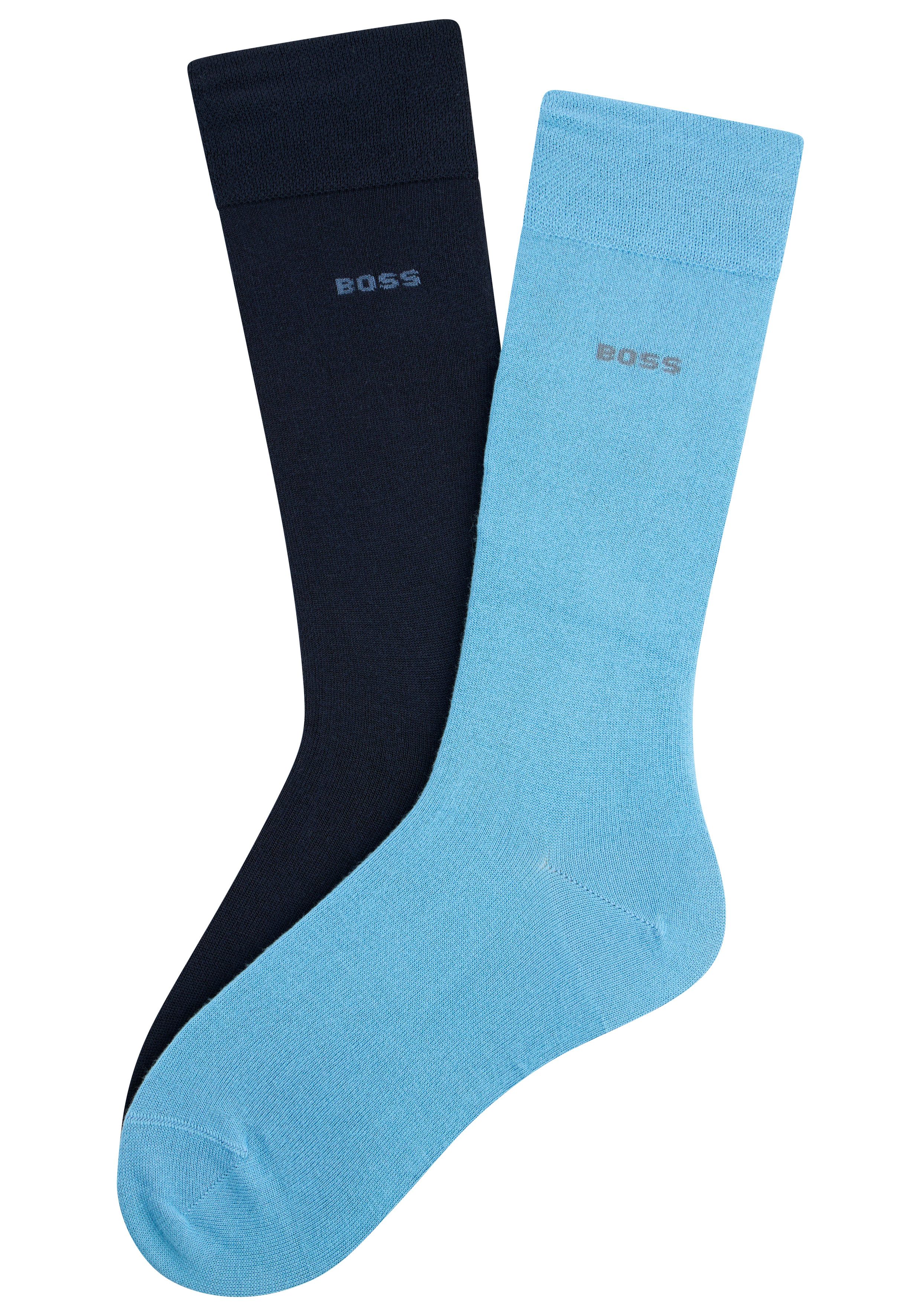 BOSS Businesssocken 2P RS Bamboo 1027 (Packung, 2-Paar) mit Strickbündchen günstig online kaufen