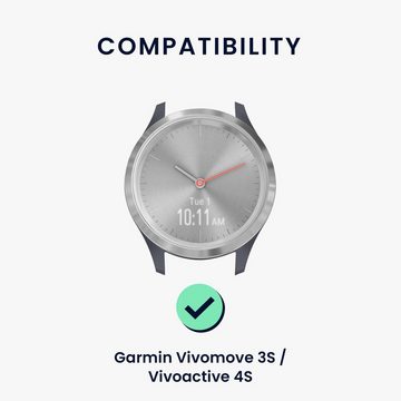 kwmobile Uhrenarmband 2x Sportarmband für Garmin vivomove 3S / vivoactive 4S, Armband TPU Silikon Set Fitnesstracker