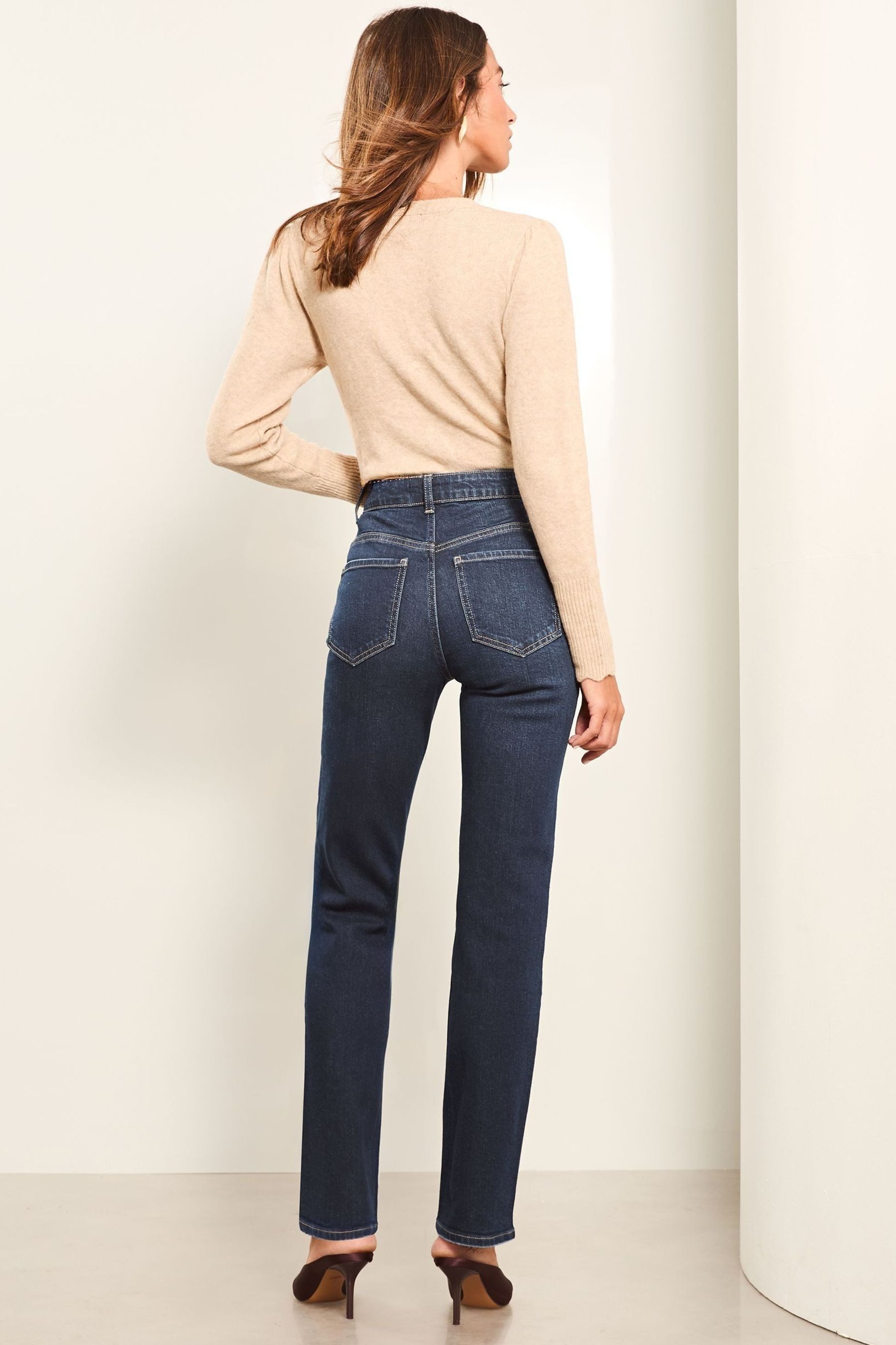 LIPSY Taillenjeans Lipsy Hochbund-Jeans mit geradem Bein, Regular (1-tlg)