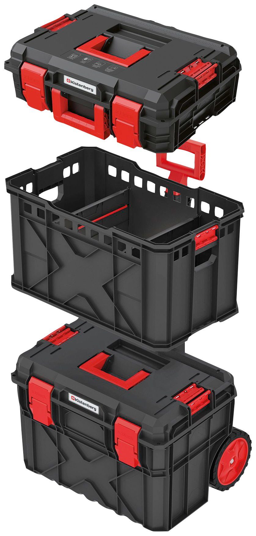 Prosperplast Werkzeugtrolley X Block Pro, 54,6 x 38 x 97 cm