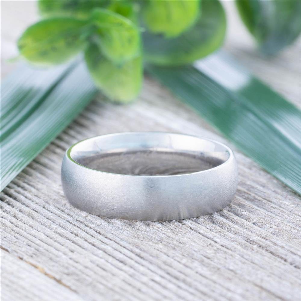 BUNGSA Fingerring 54 (17.2) Bungsa silberner RING - Silber - Damenring EDELSTAHL matt (Ring, 1-tlg), Damen Herren