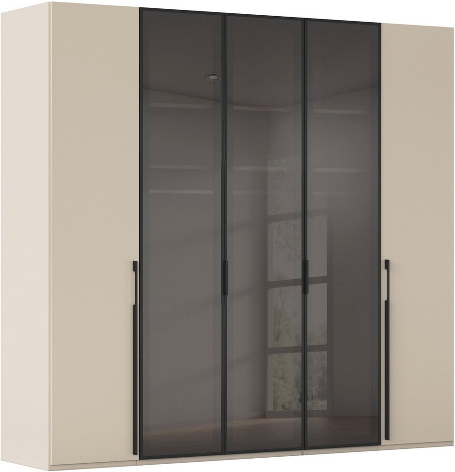 rauch Drehtürenschrank Schrank Garderobe SKAT SHINE Breiten 151/201/251/301cm, Höhe 223/235cm (3 verschiedene Ausstattungen BASIC/CLASSIC/PREMIUM (inkl. SOFT-CLOSE) edle Schrankfront mittig hochwertige Glasrahmentüren MADE IN GERMANY