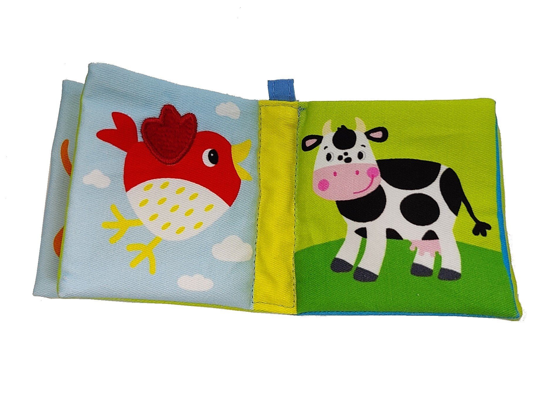 goki Stoffbuch Baby Bilderbuch Farmtiere 9x9 cm