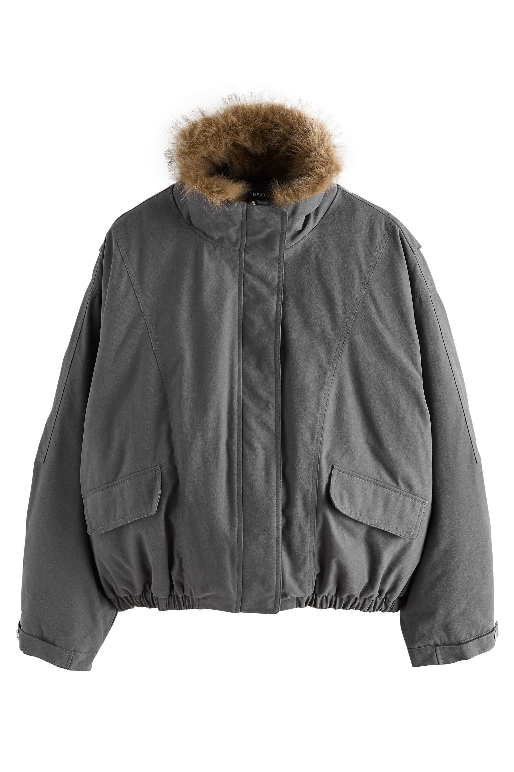 Next Bomberjacke Bomberjacke mit Kunstfellkragen (1-St)