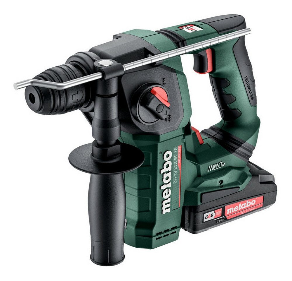 metabo Akku-Kombibohrhammer BH 18 LTX BL 16, 18 V, max. 730 U/min, Hammer 2 x 2 Ah Li-Ion in MetaBox