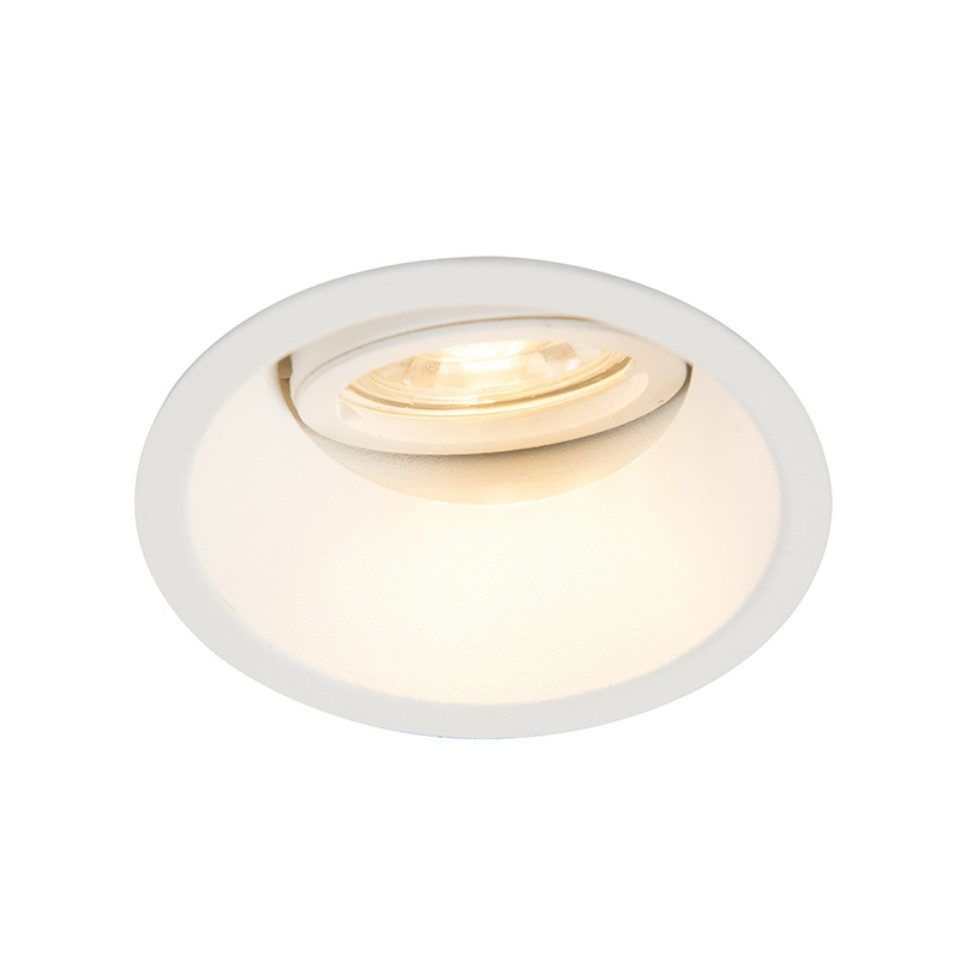 Qazqa LED Einbaustrahler Alloy, ohne Leuchtmittel, GU10, Weiß, Modern, Aluminium, 1-flammig